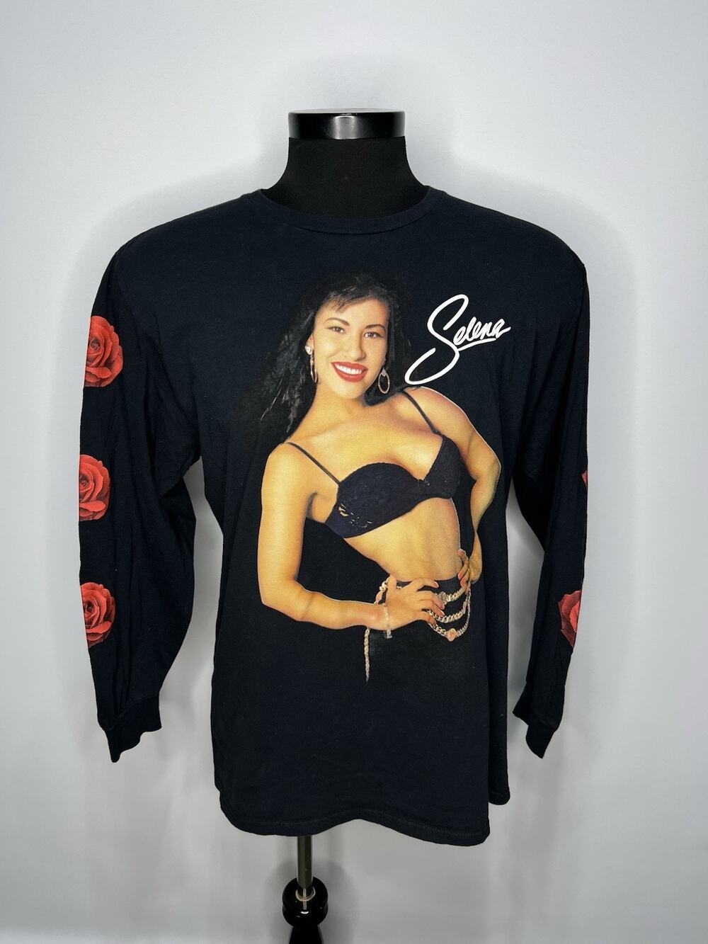 Selena Beautiful Long Sleeve Roses Concert Tour T Shirt Mens XL